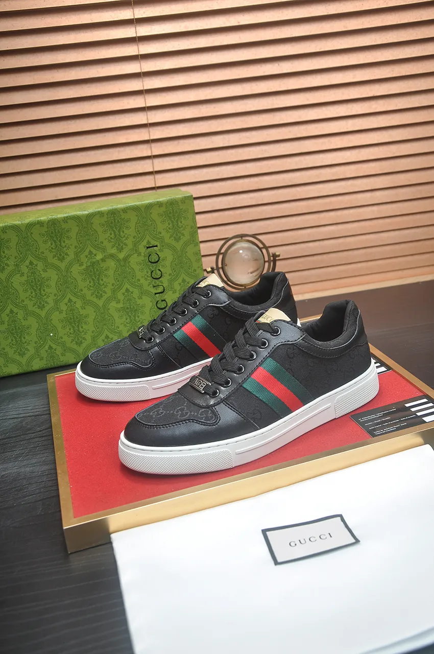 Men's men's shoes💰440💶[GUCCI] official website 1:1 men's sports shoes are now on the market. They are made of original fabric + water-dyed sheepskin lining, plus the official website original 1:1 comfortable outsole. Fashionable and versatile, super comfortable and breathable. Standard shoe size 38/45 (custom-made size 45 is non-refundable)